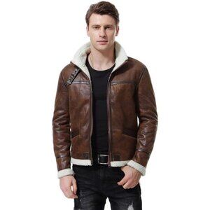 Faux Leather Jacket, Shearling Suede